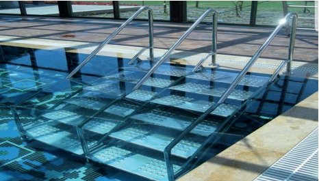 Hidroterapi Eğimli İniş Merdiveni Aısı 304