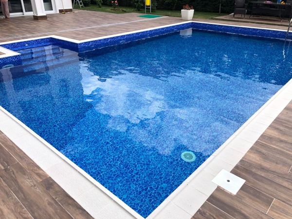 Prefabrik Dörtköşe Havuz  10X20 Mavi