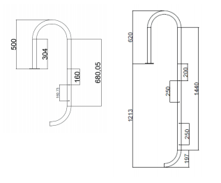 Aısı 316 Paslanmaz Flanşlı Muro Merdivenler